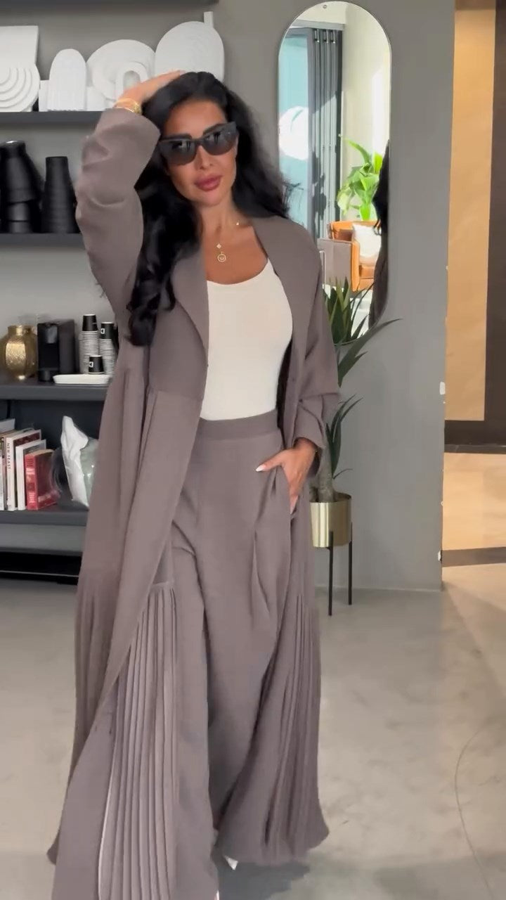 Two-piece abaya with pants