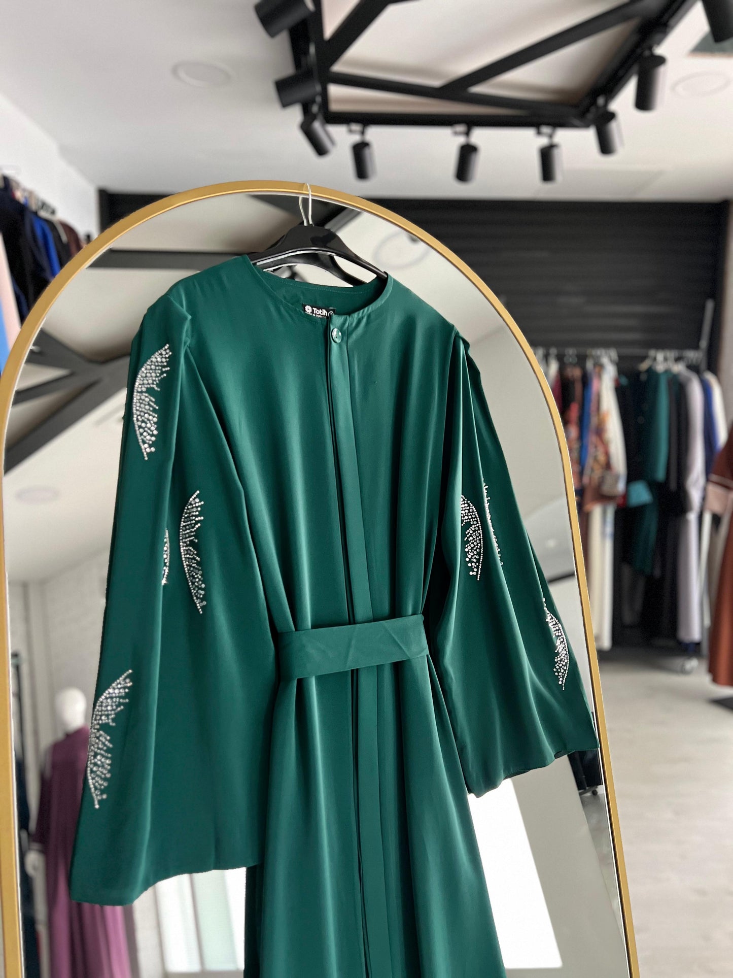 Formal Summer Butterfly Abaya (Emerald)