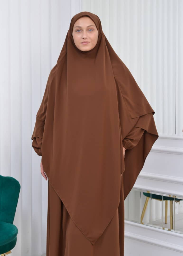 Sandy Tesettür Takım (Kahverengi) 1408