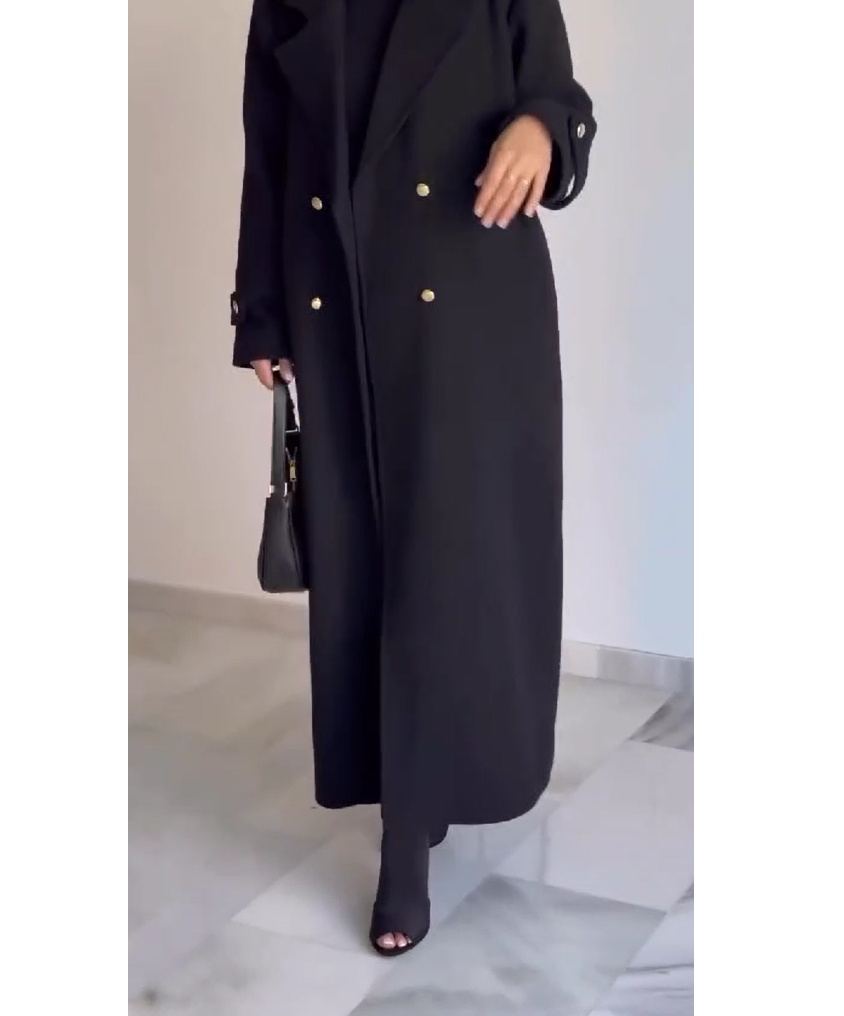 Black wool coat