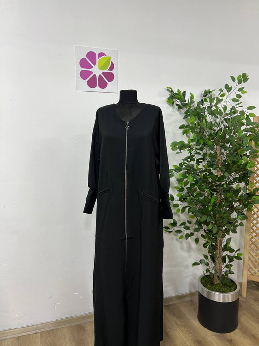 Mecca Ramadan Abaya with a simple and distinctive design (black) 4089 