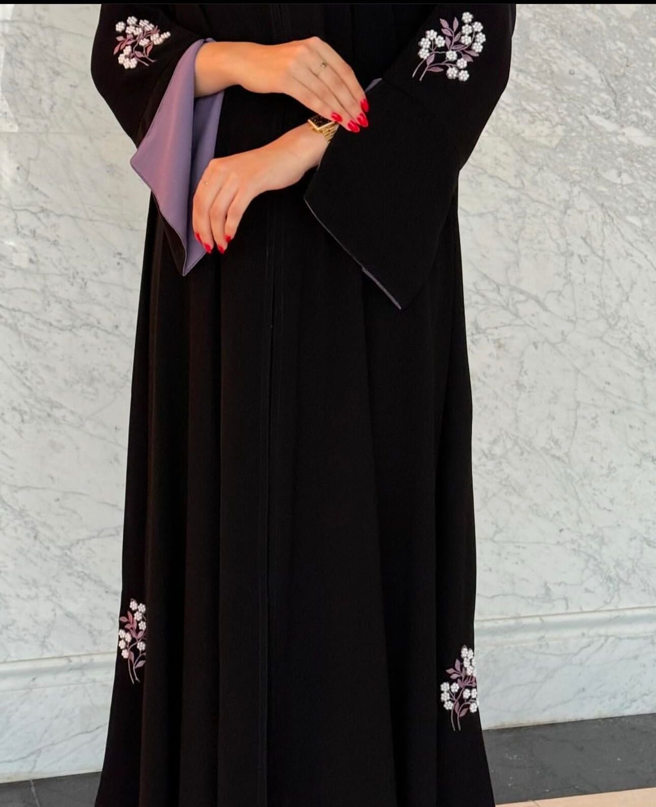 Şallı resmi yazlık gül abaya (ten rengi)