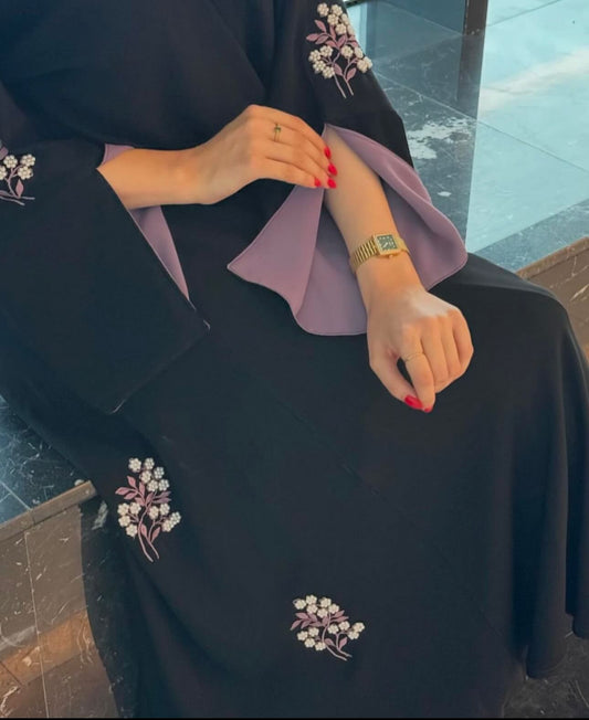 Şallı resmi yazlık gül abaya (ten rengi)