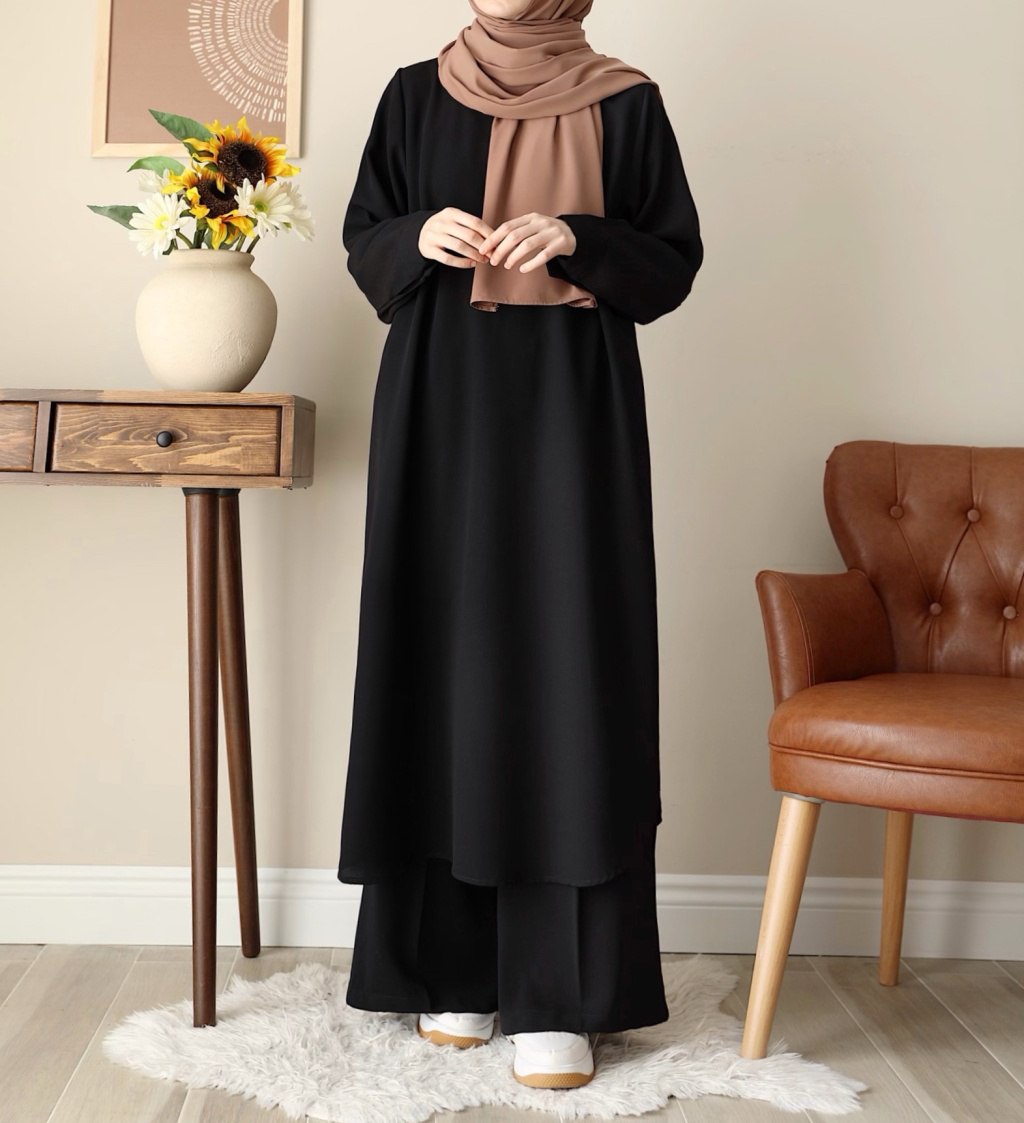 Chic Sharia Set (Black) 3023