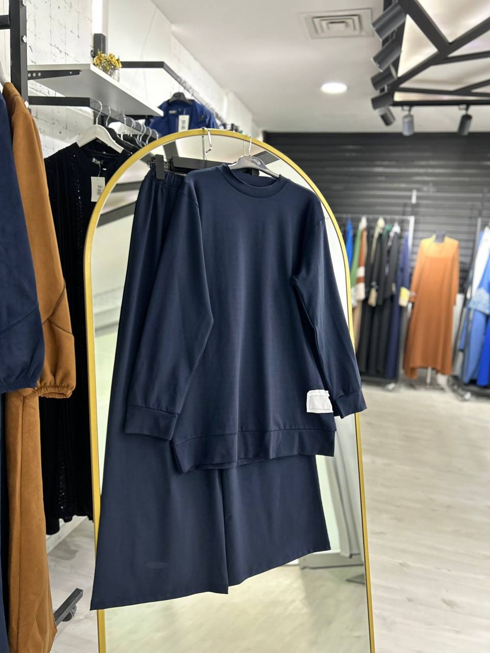 طقم لبنى العملي الصيفي (كحلي )