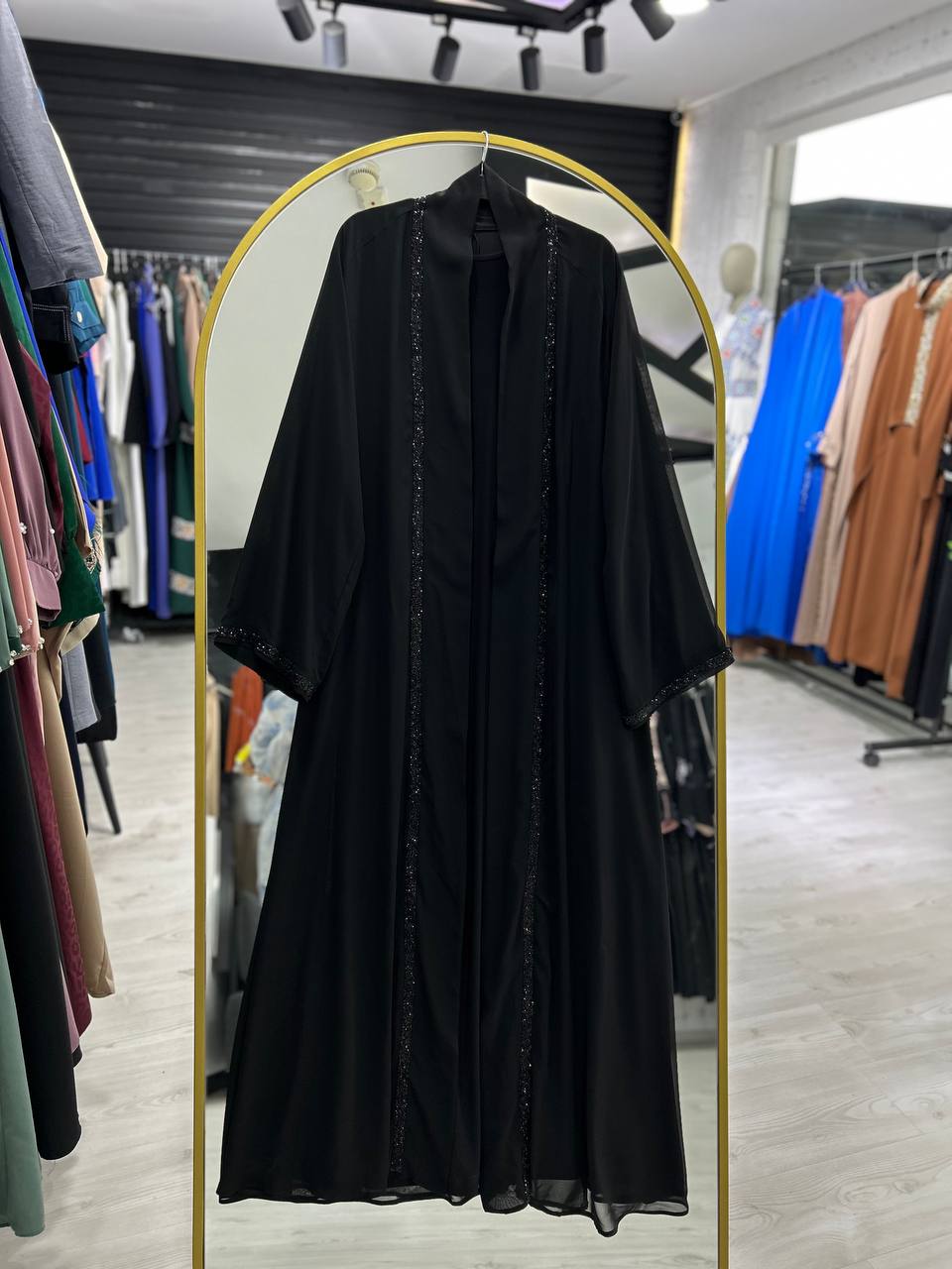 Nermin'den pratik yazlık abaya takımı, siyah