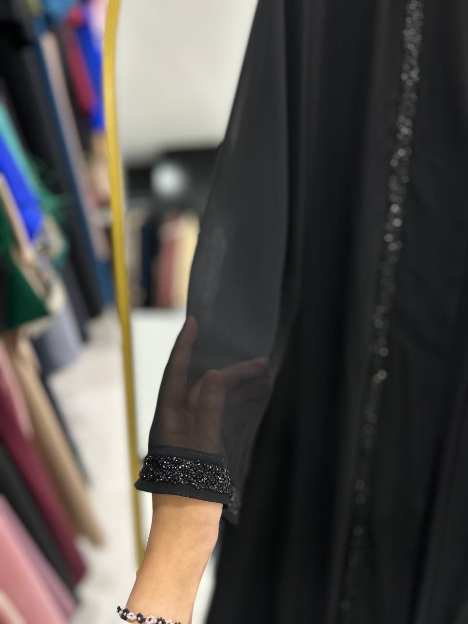 Nermin'den pratik yazlık abaya takımı, siyah