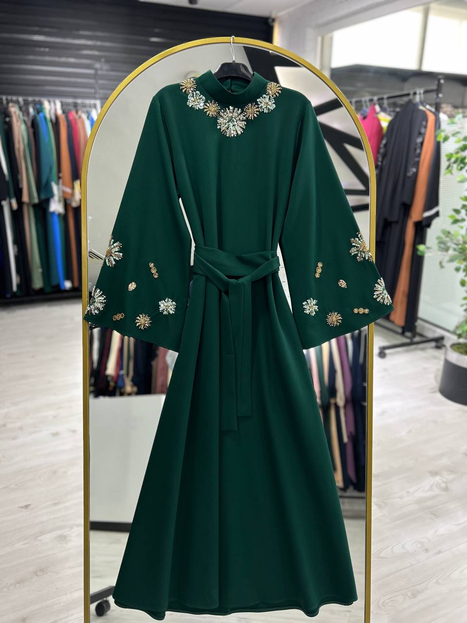 فستان نجود رسمي مناسب لصيف (زمرد)