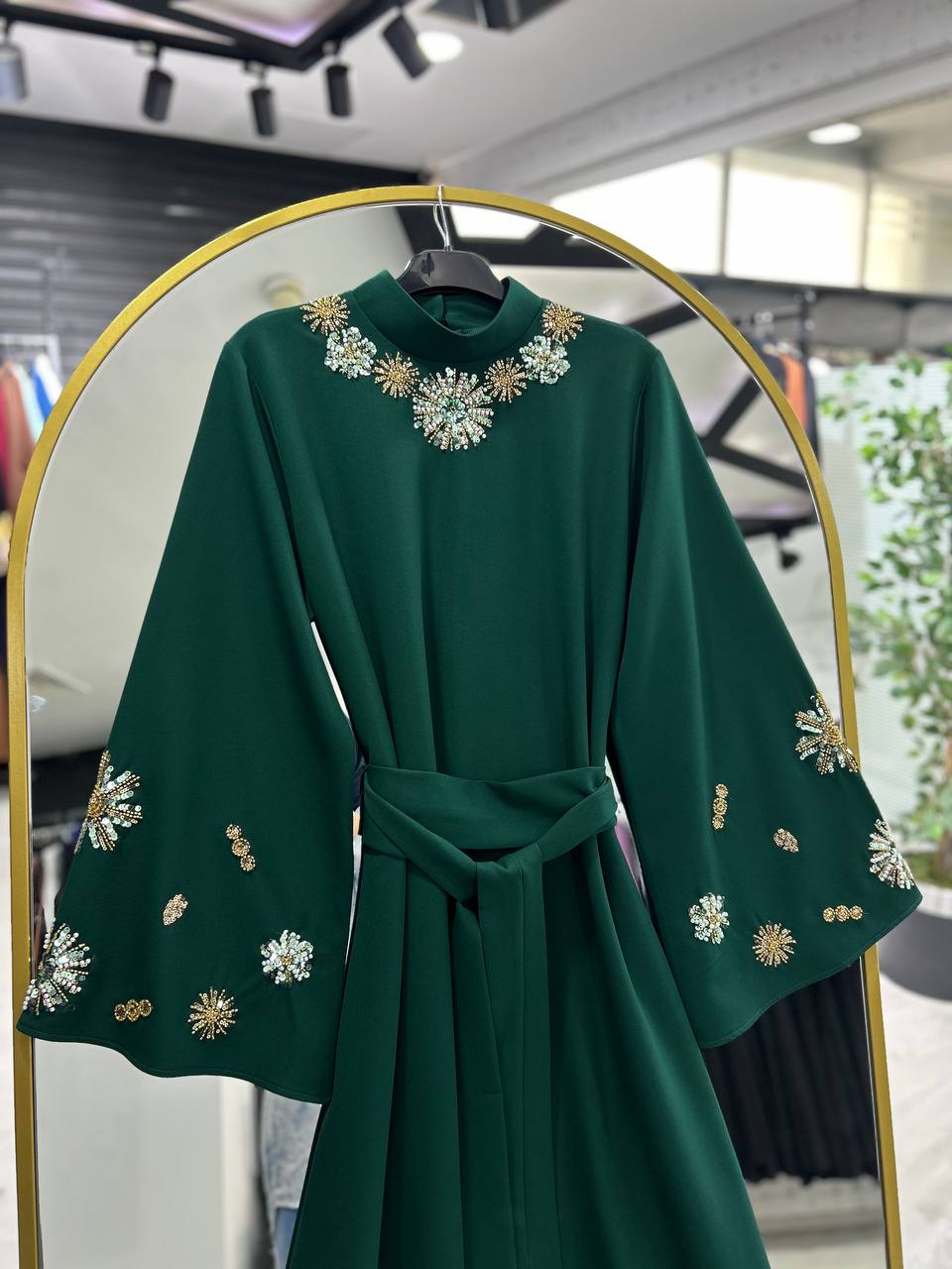 فستان نجود رسمي مناسب لصيف (زمرد)