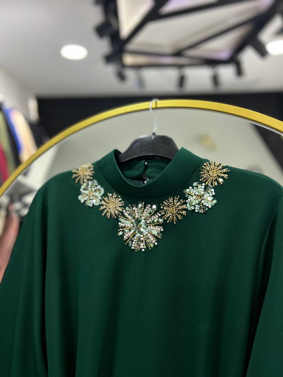 فستان نجود رسمي مناسب لصيف (زمرد)