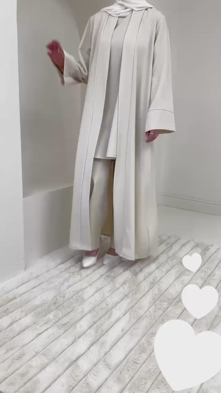 Yaqeen seti, her mevsime uygun, kırık beyaz renk 