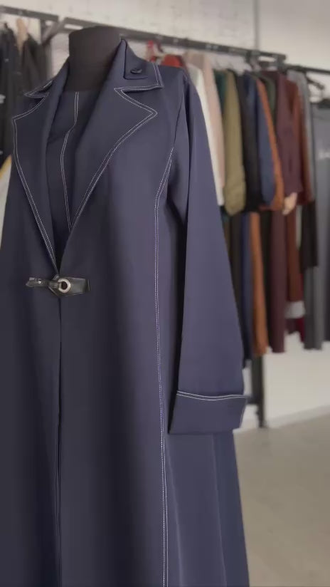 Lüks ve zarif iki parçalı Malika takımı (lacivert) 4110