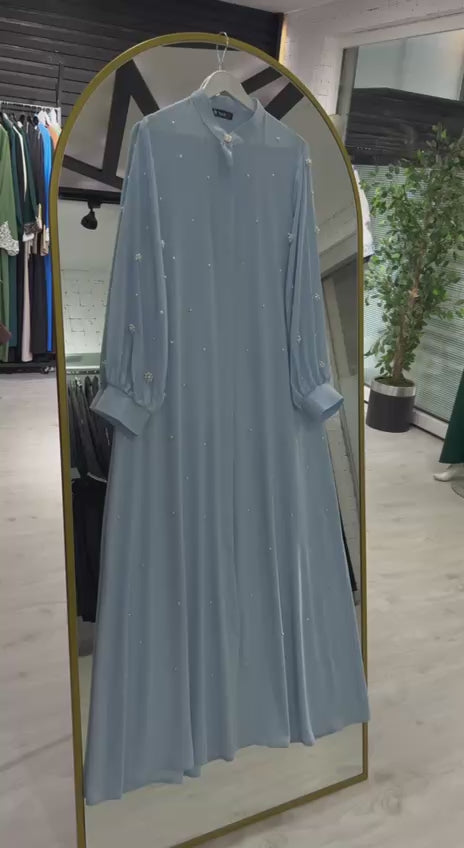 فستان لولو الصيفي العملي – لون ازرق