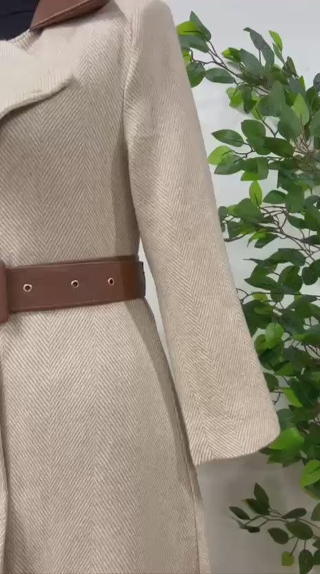 مانطو نور (بني - بيج)